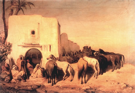 Guerriers de l'émir Abd-el-Kader au repos, 1830