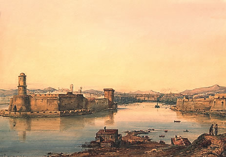 Entrée du port de Marseille, 1840