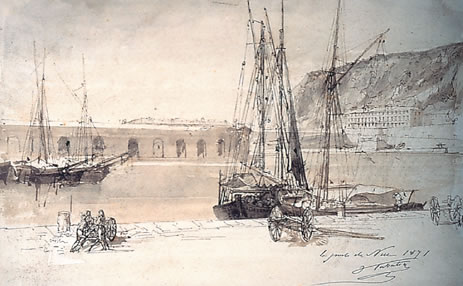 Le port de Nice, 1871