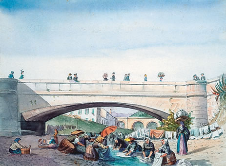 Lavandières au pont Magnan, Nice