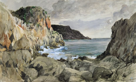 Rade de Villefranche, rochers du Cap-Ferrat, 1878