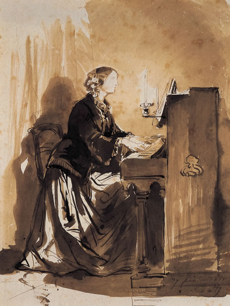 La comtesse Potocka jouant du piano, 27 février 1841