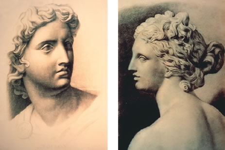Tête d'Apollon, copie d'antique