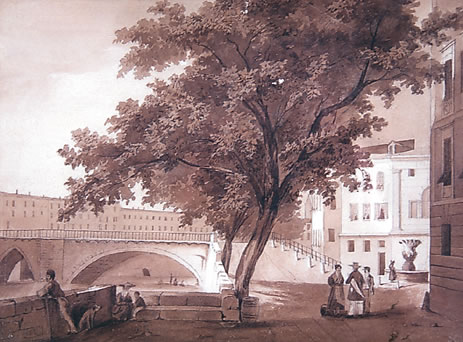 Le Pont Vieux et le collège des Jésuites à Nice
