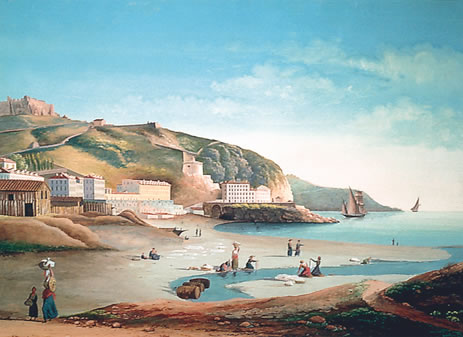 Nice, les Ponchettes et Rauba Capeu, vers 1830