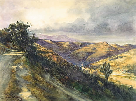 Nice, route de Bellet, 16 mars 1868