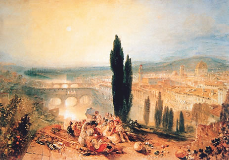 Florence vue des alentours de San Miniato, vers 1819