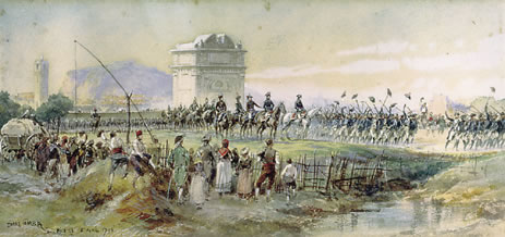 Départ de l'Armée d'Italie près de la porte de Turin à Nice, 6 avril 1796
