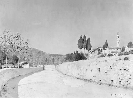 "La route de Saint-Barthélémy, 1898, intitulée ""Route blanche en Provence"""