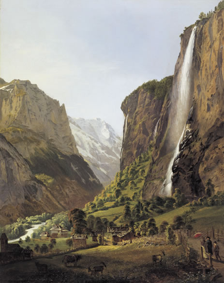 La chute du Staubbach dans la vallée de Lauterbrunnen, 1804