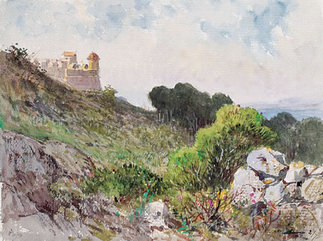 Mont-Alban, le fort et broussailles, 2 juillet 1911