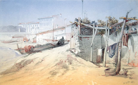 Les Ponchettes et le quai du Midi, 25 octobre 1851