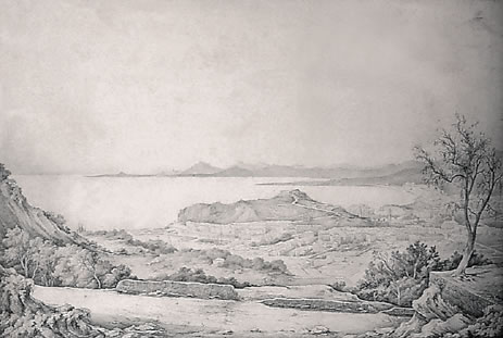 Nice vue de la route de Gênes, 15 mars 1849