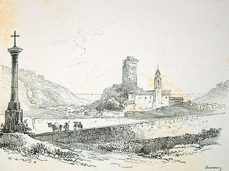 La Turbie, vers 1854