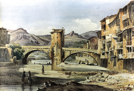 Le pont de Sospel, 1844
