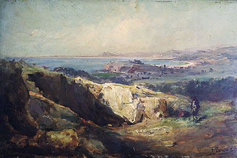 Nice vue du col de Villefranche, 1848