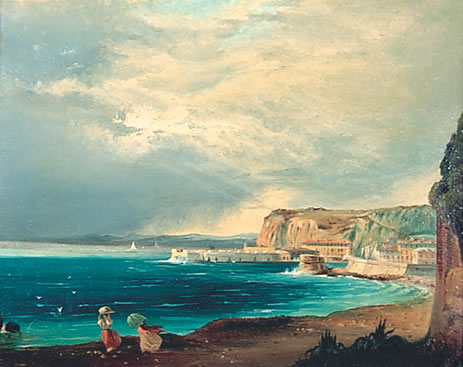 Nice vue du Lazaret, vers 1854